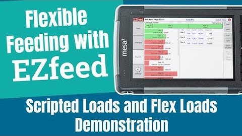 Flexible feeding with EZfeed tablet software.