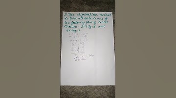 Solving linear equations | 2x+3y=8     4x+6y=7 elimination method #study_studio #maths