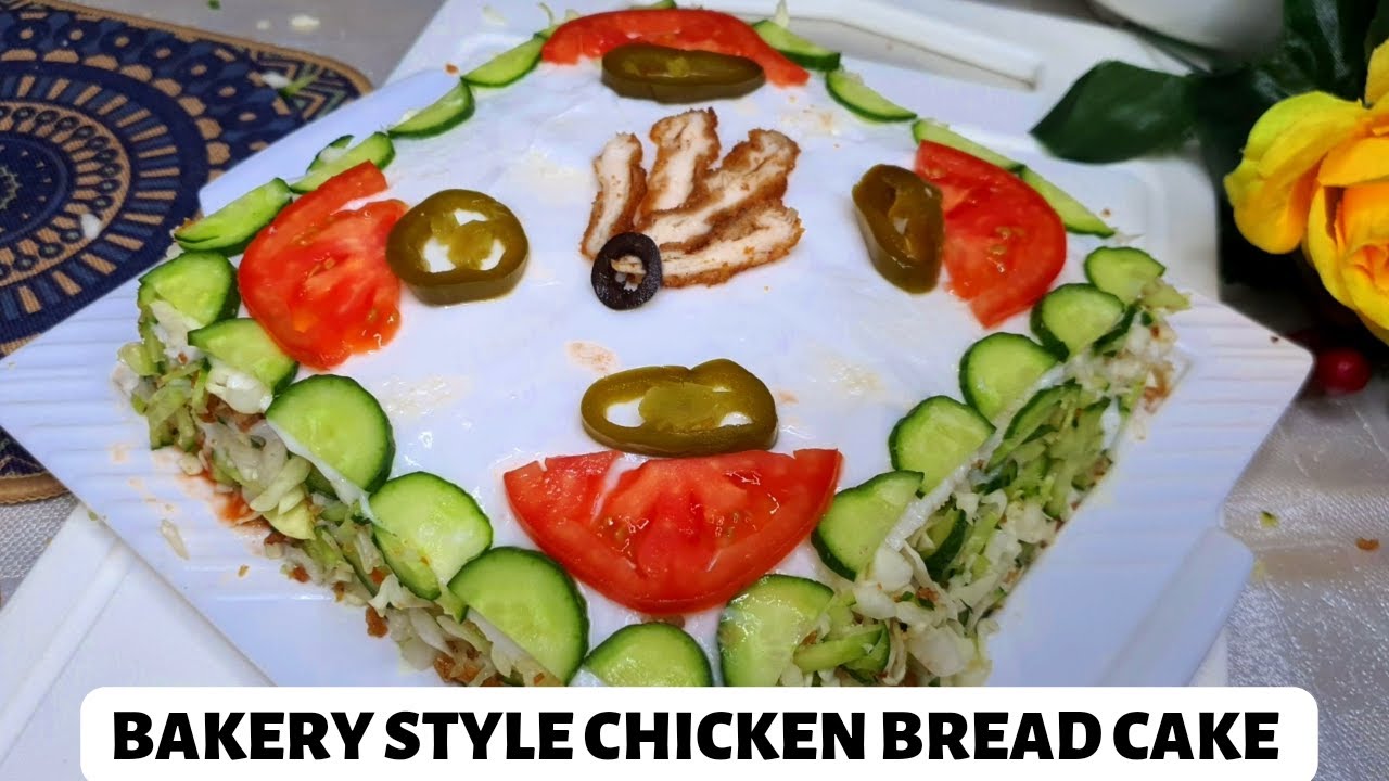 Chicken Bread Sandwich Cake Recipe by AARMAMZ FOODS How to Make