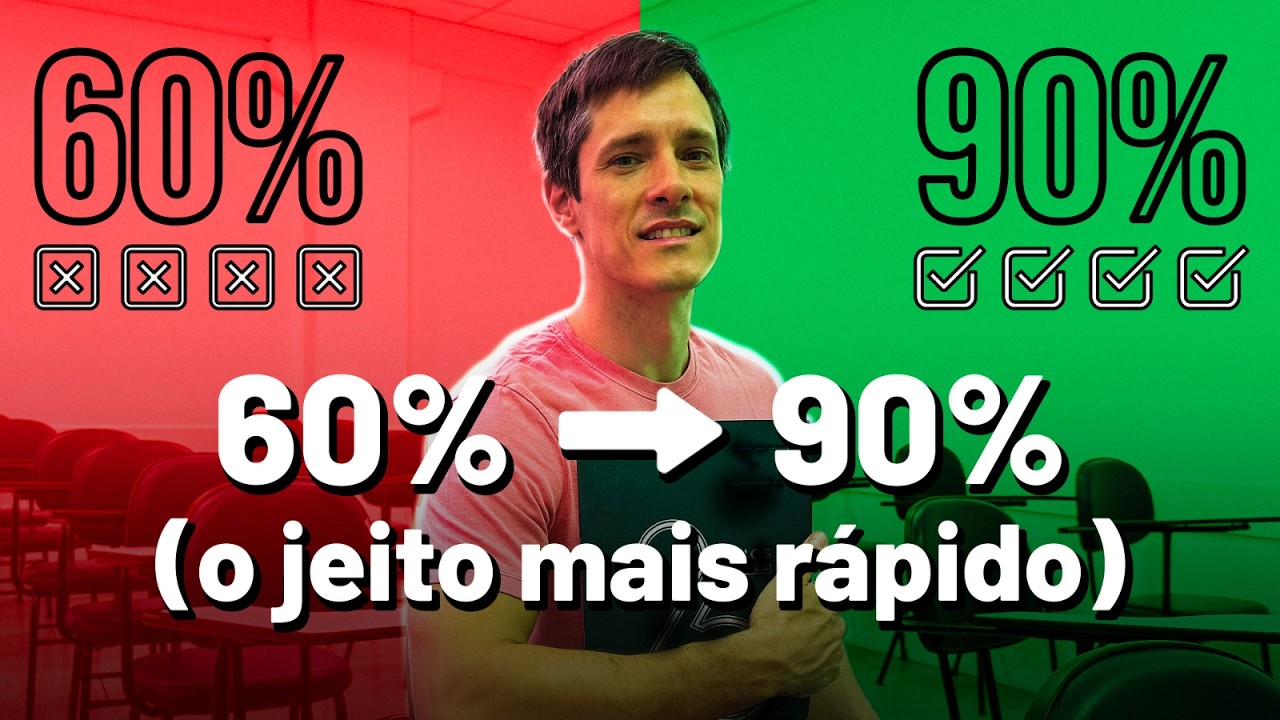 De 60% para 90% de acertos em questões (o jeito + rápido)