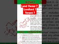 land owner landlord and tenant , land revenue act 1967