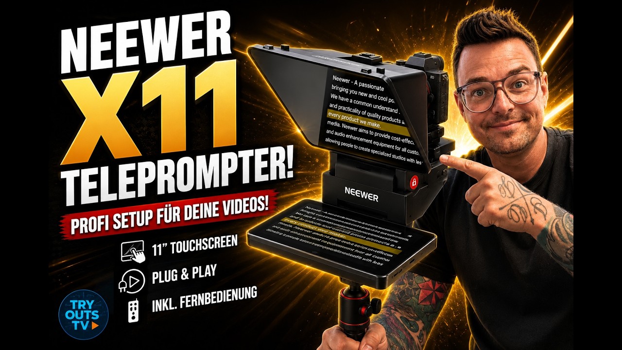 Thumbnail: Neewer X11 Teleprompter im Test – Nie wieder den Text vergessen!