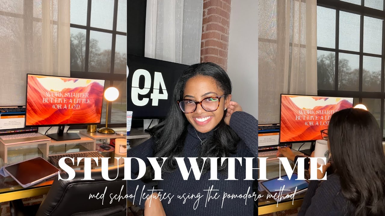 STUDY WITH ME (with music) - 1 Hour Pomodoro (ish) Study Session - YouTube