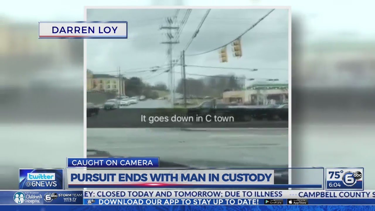 Pursuit ends with man in custody - YouTube