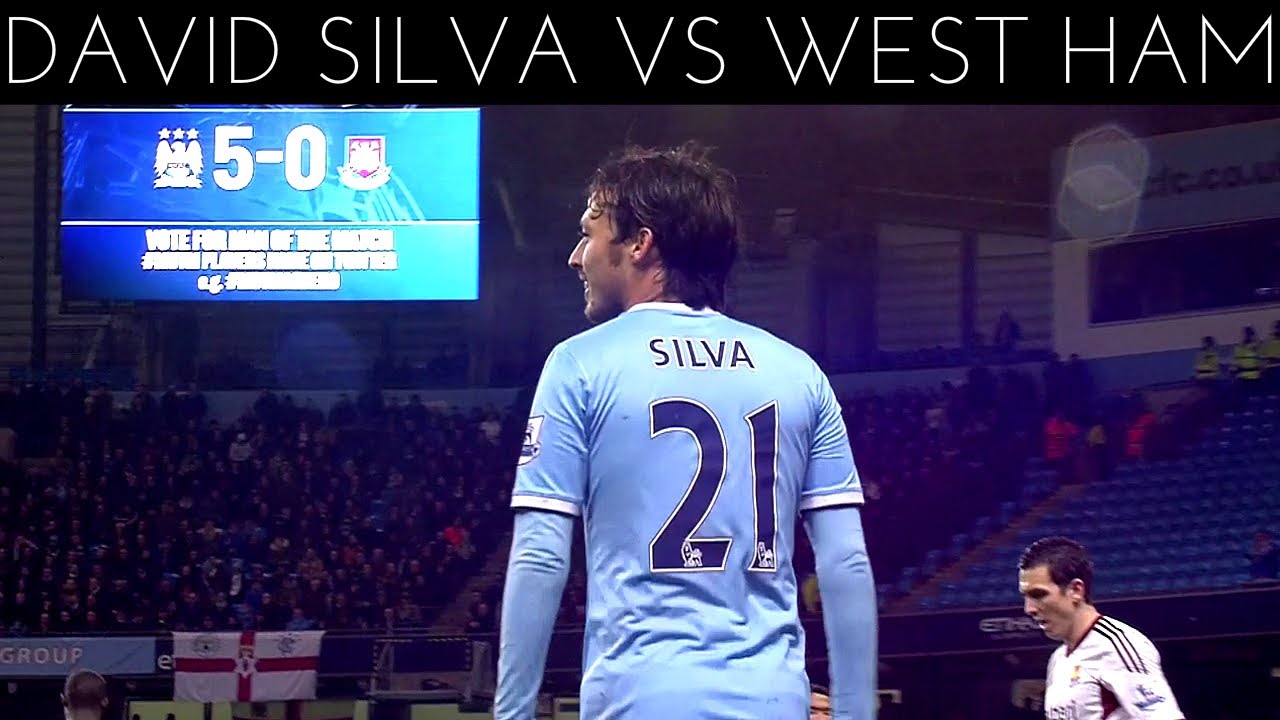 David Silva vs West Ham (H) 2013-2014 Capital One Cup HD