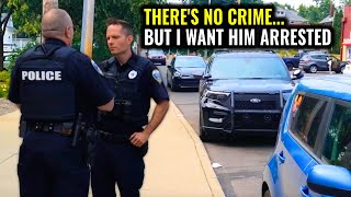 🚨Dirty Fat Cop Bumps Against Men & Arrests Him For It! Police Corruption Breaking Rights! - 1Audit