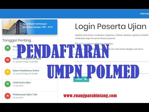 Tutorial Pendaftaran UMPN Politeknik Negeri Medan gelombang 1 dan 2. Silahkan dicermati !!