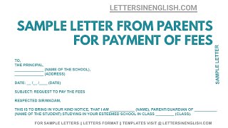 Surat Permohonan Pembayaran Biaya Sekolah dari Orang Tua – Contoh Surat Pembayaran Biaya Sekolah