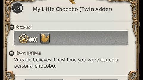 FFXIV ARR: My Little Chocobo