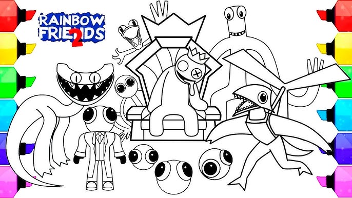 desenho para colorir e imprimir rainbow friends