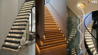 Modern Staircase Lighting Design Ideas | LED Lights Under Stairs Steps | Staircase Hanging Lights