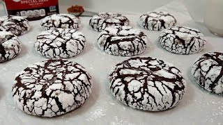 Chewy and Fudgy Chocolate Crinkle Cookies | Butter Free Chocolate Crinkles