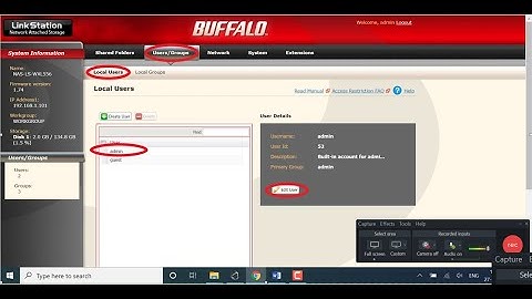 7. How to Change Default ADMIN Password of NAS Buffalo LS-WXL