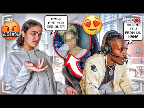 GAMING WITH GIRLS ONLINE TO SEE HOW MY GIRLFRIEND REACTS!!