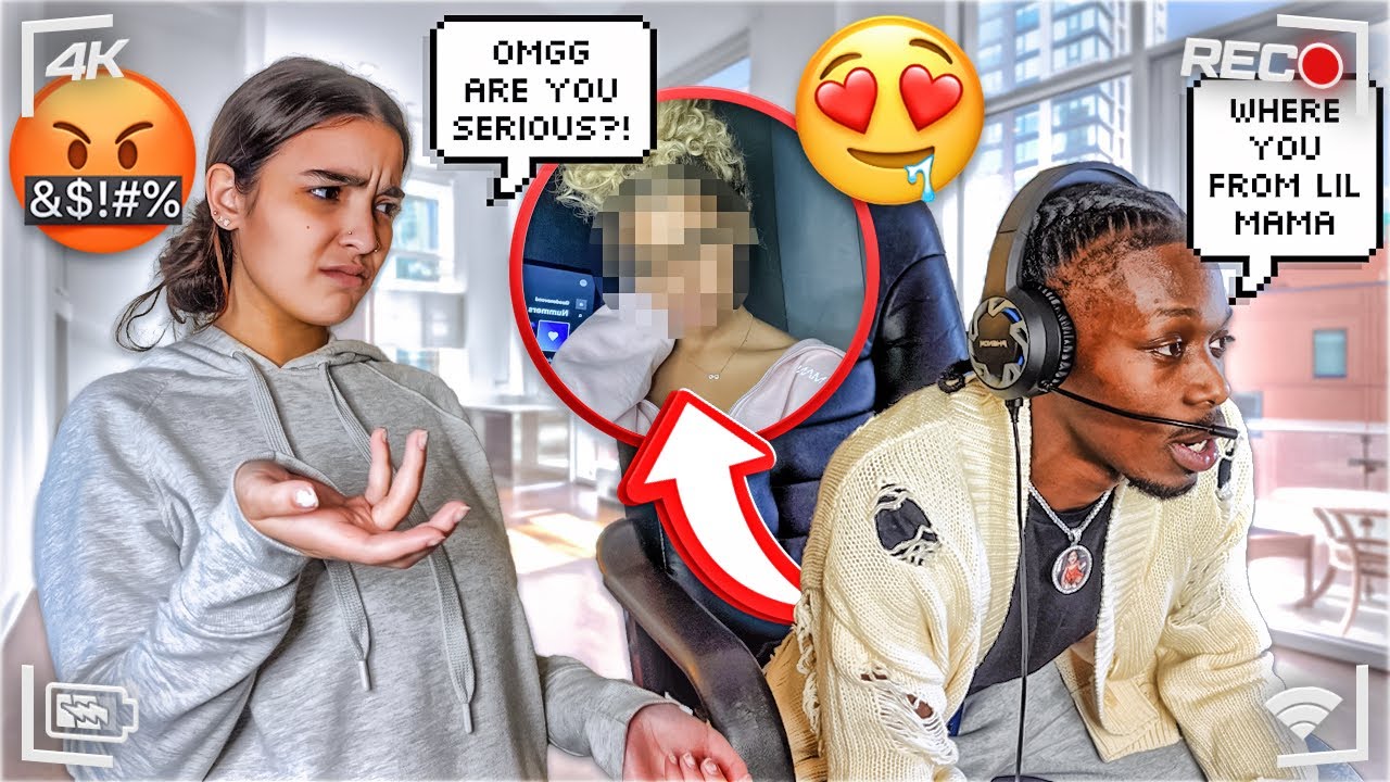 GAMING WITH GIRLS ONLINE TO SEE HOW MY GIRLFRIEND REACTS!!