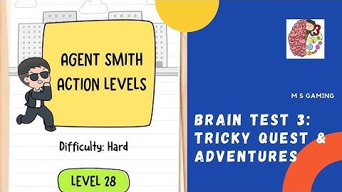 Brain Test 3: Tricky Quest & Adventures, Agent Smith Action Level 28 || Walkthrough Gameplay #shorts