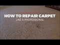 How To Repair Carpet (How To Patch Carpet)