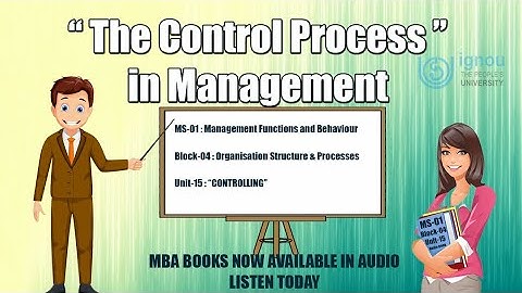 The Control Process | Controlling | Controlling in Management | DLL #management #audiobook #ignou