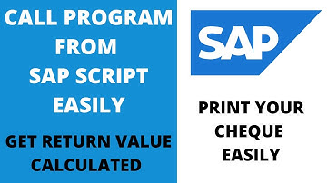 Call ABAP CODE From SAP Script | Return Value | SAP Cheque Printing | SE38