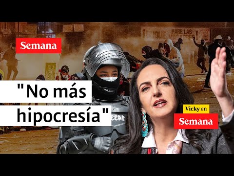 María F. Cabal se despacha, molesta, por trato al Esmad frente a primera línea | Vicky en Semana