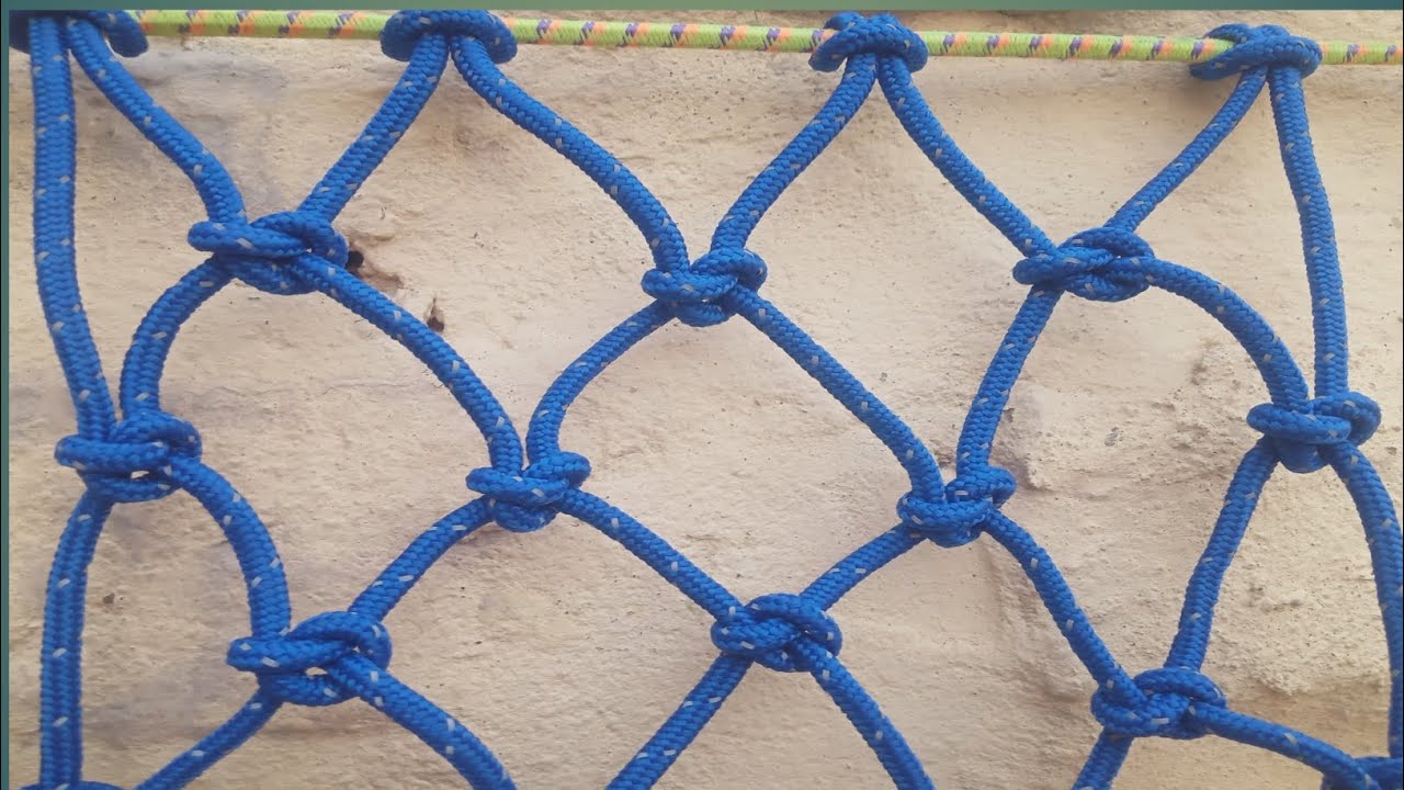 How to make Fishing Net//shooting ball Net making// homemade Net