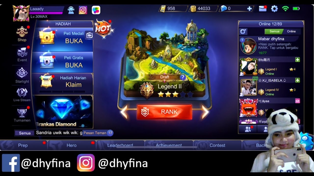 LIVE Mobile Legends Kocak Gaming Hari Senin Guys By Dhyfina
