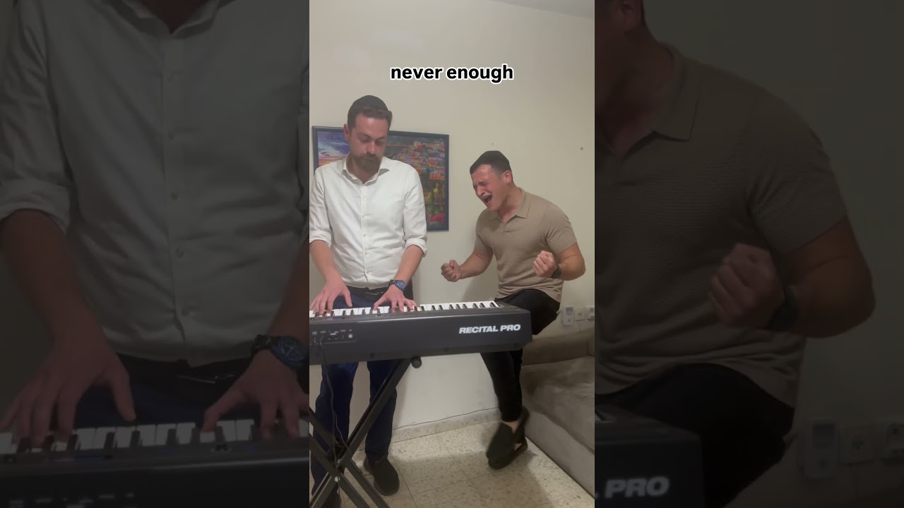 Zevy Giniger jamming to "Never Enough" with Reuven!!! #jewishmusic #singer #music