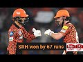 Sunrisers hyderabad crush delhi capitals by 67 runs  speed rosenewstv 21424