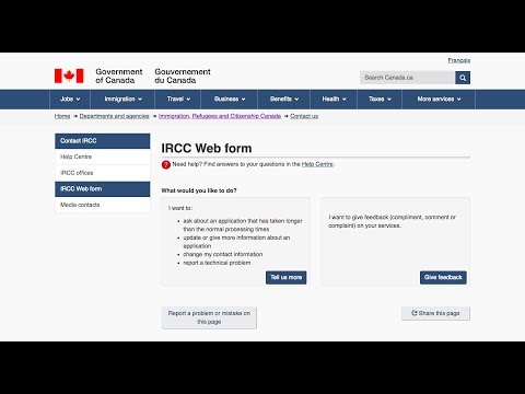 IRCC Webform/CIC Webform
