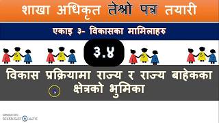 SO-III-3.4 विकास प्रक्रियामा राज्य र राज्य बाहेकको क्षेत्रको भुमिका | Section officer third paper