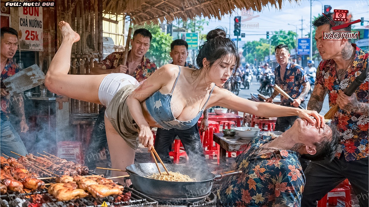 Đám Côn Đồ Tưởng Cô Gái Bán Mì Dể Bắt Nạt Nào Ngờ Đụng Nhầm Nữ Tướng Bẻ Tay Từng Thằng Nhập Viện