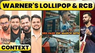 David Warner With Lollipop Outside Chinnaswamy. Srh-Rcb Beef. Whole World Against Srh