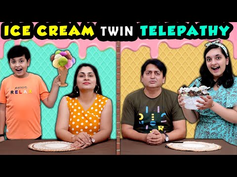 ICE CREAM TWIN TELEPATHY CHALLENGE | Mom vs Dad | Eating Challenge | Aayu and Pihu Show