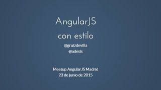 Meetup AngularJS con estilo