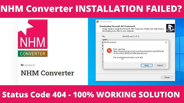Nhm Converter Installation Issue in Windows 10 / Server returned status code 404/Working Solution