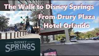 The Walk to Disney Springs from Drury Plaza Hotel Orlando Near Disney Springs via the Walking Path by Momma Snark 536 views 2 months ago 1 minute, 17 seconds