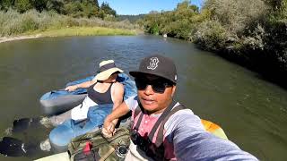 Fly Fishing & Bait Casting The Russian River For Smallies On A Float Tube