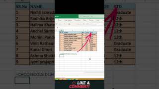 How to EXTRACT Specific Columns in excel ।#Shorts।#computertipstrickshindi