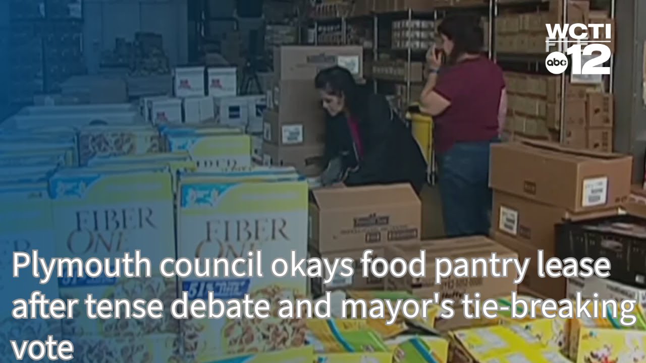 Plymouth council okays food pantry lease after tense debate and mayor's tie-breaking vote