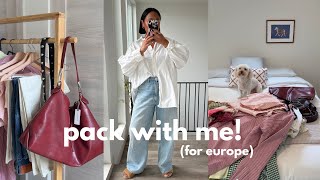 pack with me for europe | fitting everything in a carry on! ✈️