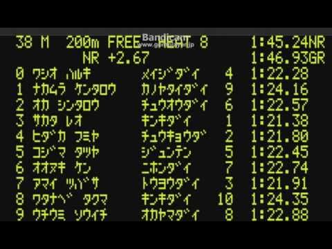 20140906 インカレ男子Free200ｍ予選8.9.10組