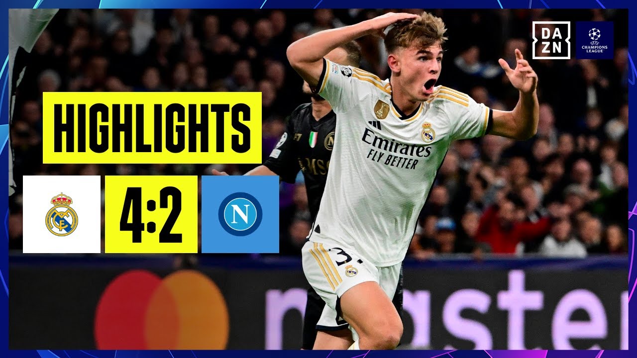 ⁣Real Madrid - SSC Neapel | UEFA Champions League | DAZN Highlights