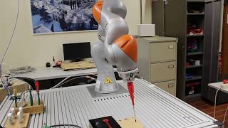 Circular interpolation, fixed focal point, KUKA iiwa