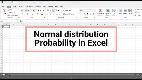 Normal Distribution Probability in Excel