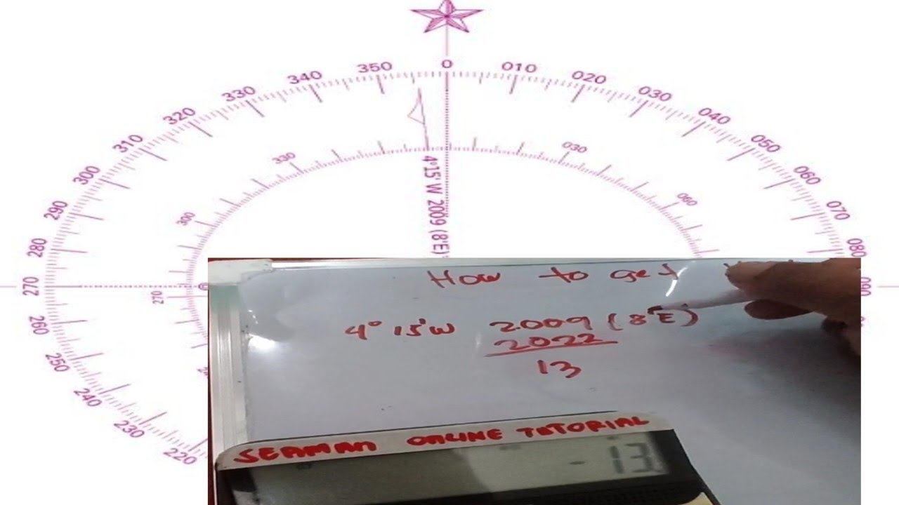 How to get Variation in Compass rose - YouTube