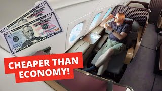 How I Flew Qatar Airways A380 FIRST CLASS Cheaper Than Economy