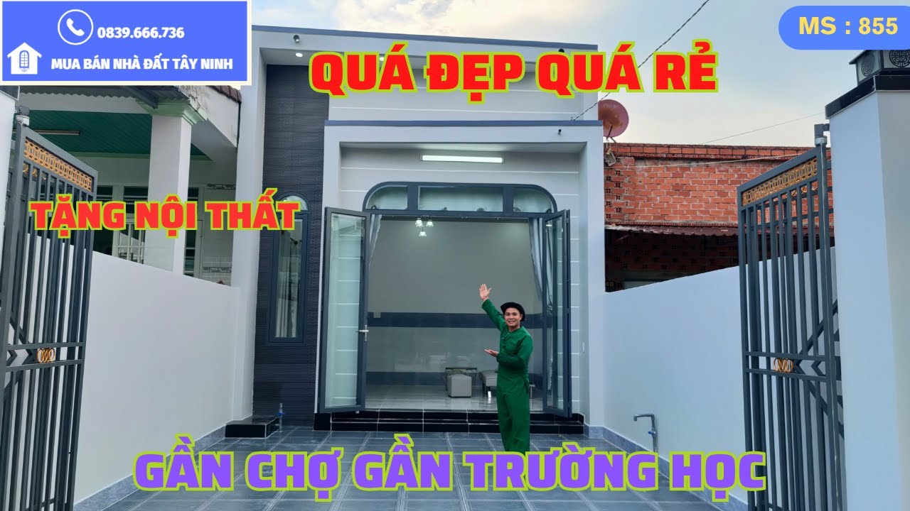 Hơn 1 tỷ Mà Có Căn Nhà Cạnh Xí Nghiệp Mới Xây Có 3 Phòng Ngủ | Mua Bán Nhà Đất Tây Ninh 855N