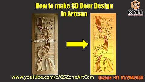 How To make 3D Door Design in Artcam | Simply And very easy to Make @gszone_cnc_solution #artcam