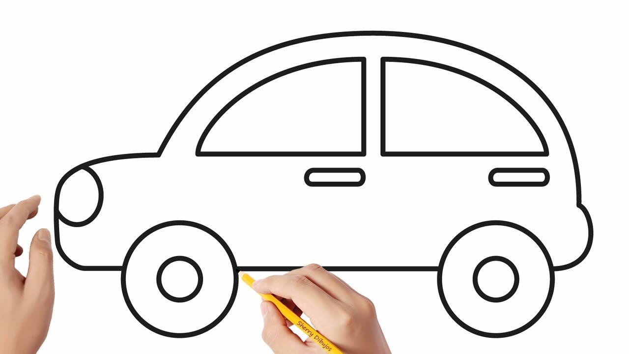 Cómo dibujar un carro | Dibujos sencillos - YouTube