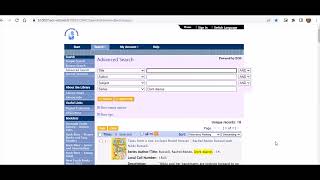 Online Catalog - Advanced search